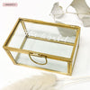 Glass ring box in gold | personalized for you