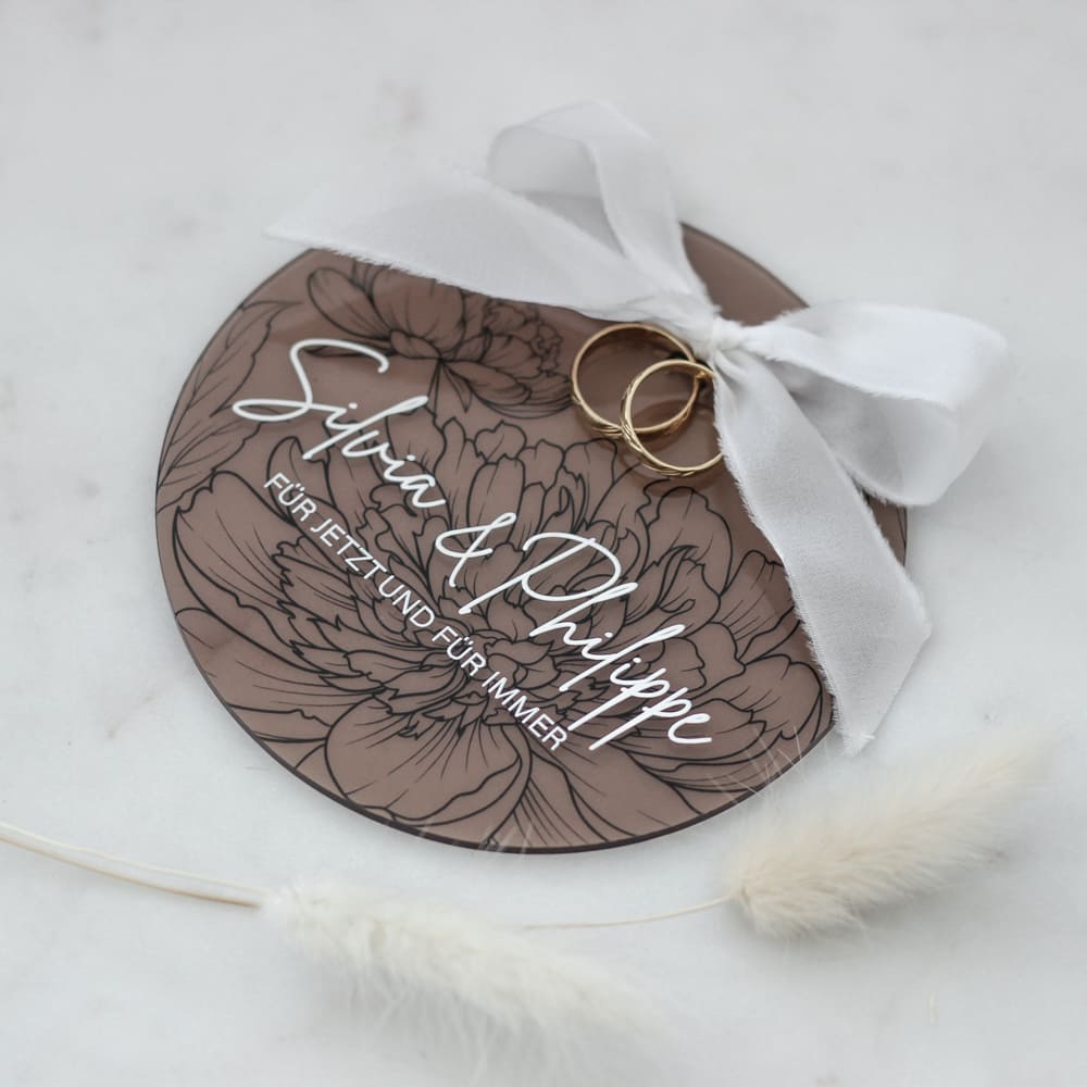 ringkissen hochzeit acryl personalisiert