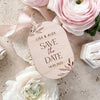Save the Date Holzmagnet "Oval" personalisiert